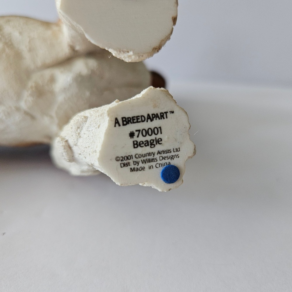 Vtg A Breed Apart #70001 BEAGLE Dog Statue 2001 Country Artists Resin EXCELLENT - Picture 10 of 11